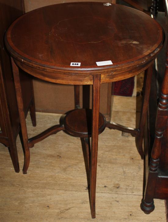 Edwardian mahogany circular table, Edwardian music cabinet & coal purdonium(-)